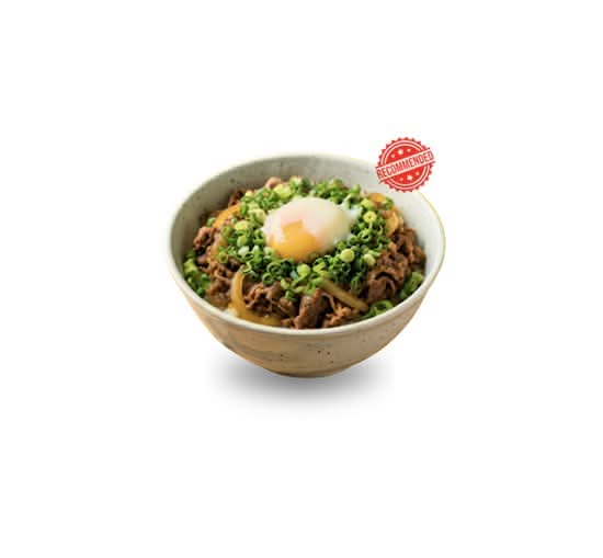 Spring Onion and Half Boiled Egg Gyudon (香蔥溫泉蛋牛丼)